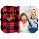 Red Plaid Holiday Photo Moving Announcements Image 3 of 6